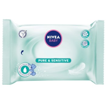 Nivea Baby čisticí ubrousky Pure&Sensitive 63ks