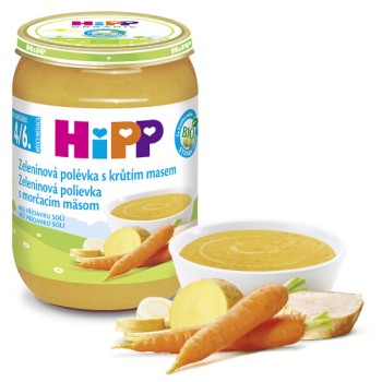 HiPP Polévka Zeleninová s krůtím masem BIO 190g