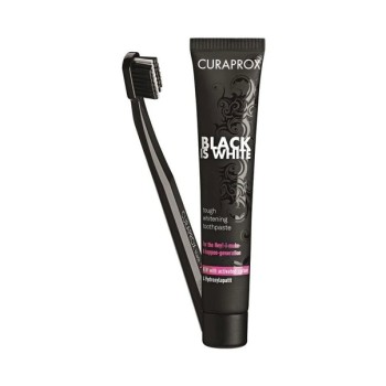 CURAPROX Black is White set (pasta 90ml + zubní kartáček CS 5460)