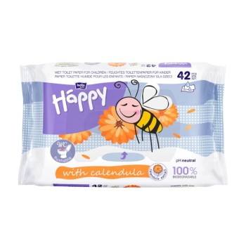 Happy vlhčený toaletní papír měsíček 42ks