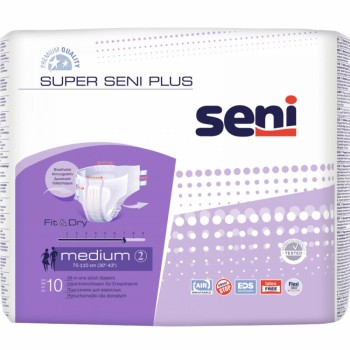 Seni Super Plus Medium 10ks Noční ink. plen. kalh.