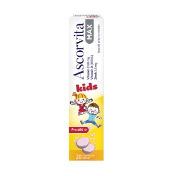 Ascorvita Max Kids 20 šumivých tablet