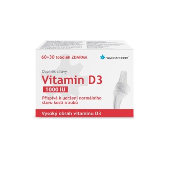 Vitamin D3 1000IU tob.60+30 ZDARMA