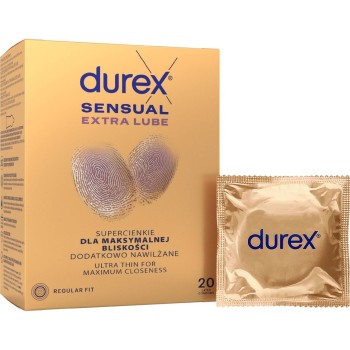DUREX Sensual Extra Lube prezervativ 20ks
