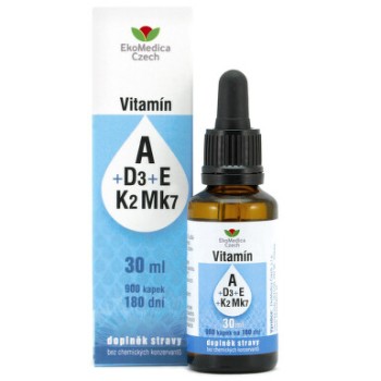 Vitamín A + D3 + E + K2 Mk7 30ml EKOMEDICA