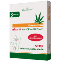 Cannaderm Thermolka HŘEJIVÁ KONOPNÁ NÁPLAST 3 ks Cannaderm Thermolka HŘEJIVÁ KONOPNÁ NÁPLAST 3 ks