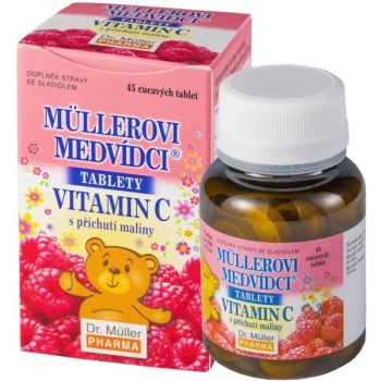 Dr.Müller Müllerovi medvídci s Vitamínem C a příchutí maliny 45tbl