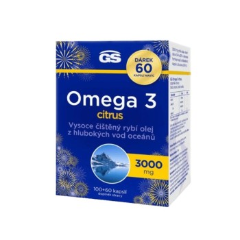 GS Omega 3 citrus 3000mg cps.100+60 dárek
