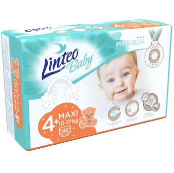 Linteo Baby Dětské plenky Premium 4+ Maxi 10-17kg 46ks