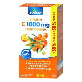 Revital Premium Vitamin C 1000mg + Rakytník tbl.120