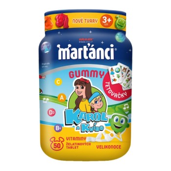 Marťánci Gummy Karol&Kvído Velikonoce 50 tablet+tetovačky