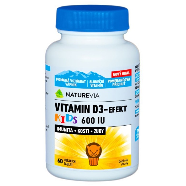 NatureVia Vitamin D3Efekt Kids tbl.60 EUC Lékárna