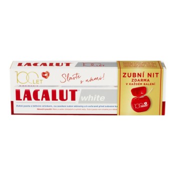 Lacalut White zubní pasta 75ml+dentální niť