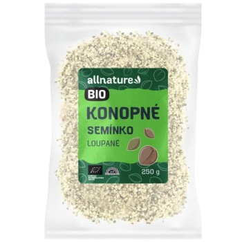 Allnature Konopné semínko loupané BIO RAW 250g