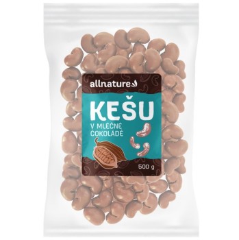 Allnature Kešu v mléčné čokoládě 500g