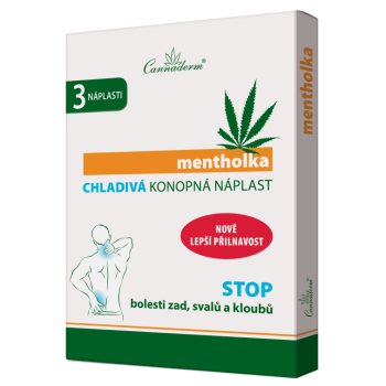 Cannaderm mentholka CHLADIVÁ KONOPNÁ NÁPLAST 3 ks