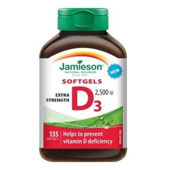 JAMIESON Vitamín D3 2500 IU cps.135