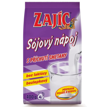 Sójový nápoj Zajíc s příchutí smetany 400g sáček