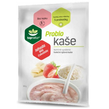 Probio kaše jahoda & bílá čokoláda 60g Topnatur