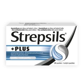 Strepsils Plus 0.6mg/1.2mg/10mg, 24 pastilek