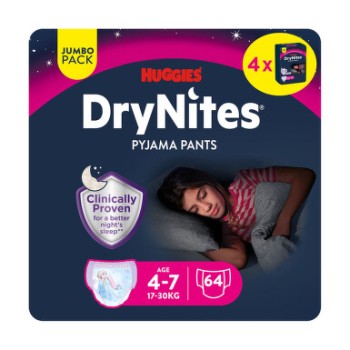 DryNites natah.kalhot.dívky 4-7let/17-30kg/4x16ks