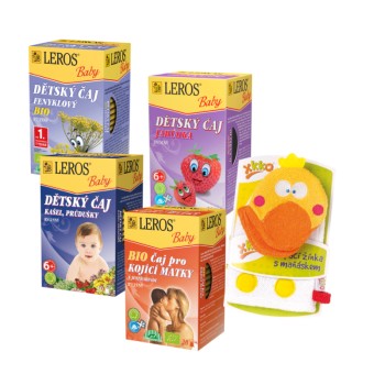 LEROS BABY BIO dětské čaje mix+žínka kachna