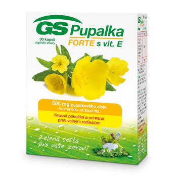 GS Pupalka Forte s vitaminem E 30 kapslí