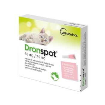 Dronspot 30mg/7.5mg malé kočky spot-on 2x0.35ml