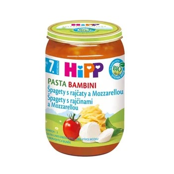 HiPP Špagety s rajčaty a Mozzarellou BIO 7m 220g