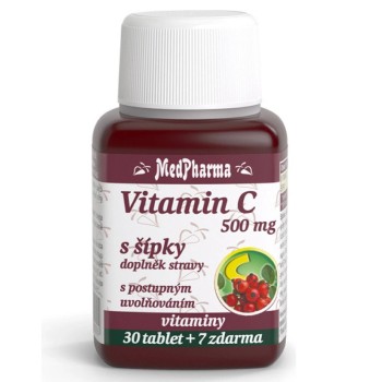 MedPharma Vitamín C 500mg s šípky 37tbl