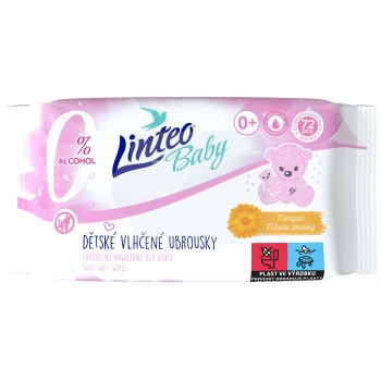 Linteo Baby Vlhčené ubrousky s měsíčkem lékařským 72ks