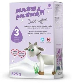 Naše mléko 3 batolecí výživa kozí ml.12m+ 525g