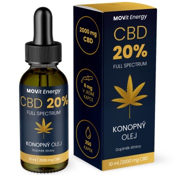 MOVit CBD 20% Full Spectrum konopný olej 10ml