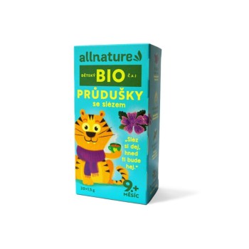 Allnature Děts.čaj Průdušky sléz.BIO 20x1.5g 9M+