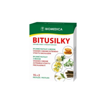 Bitusilky bylinné pastilky s medem 15+2ks