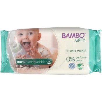 Bambo Nature biodegradabilní dětské ubrousky 50ks