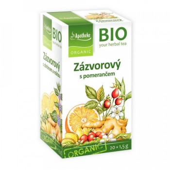 Apotheke BIO Zázvorový čaj s pomerančem 20x1.5g