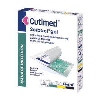 Cutimed Sorbact gel 7.5x7.5cm antimikrob.kryt.10ks
