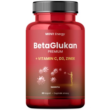 MOVit BetaGlukan 350mg + Vitamín C + D3 + Zinek 60cps