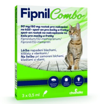 Fipnil Combo 50/60mg spot-on kočky+fretky 3x0.5ml