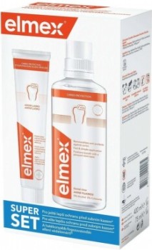 Elmex Caries Protection ústní voda 400ml+zubní pasta 75ml