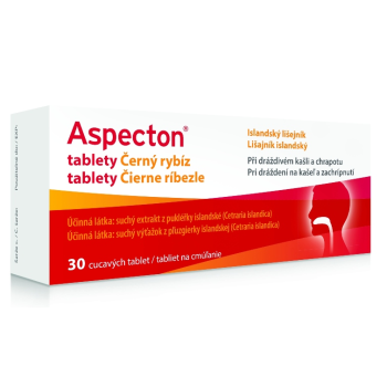Aspecton tablety na kašel černý rybíz 30ks
