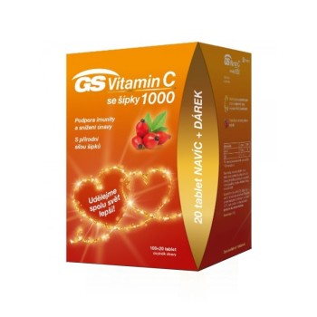GS Vitamin C1000+šípky tbl.100+20 dárek 2020 ČR/SK