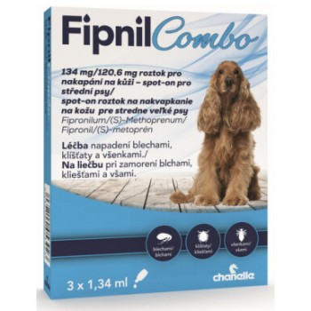 Fipnil Combo 134/120.6mg spot-on Dog M 3x1.34ml