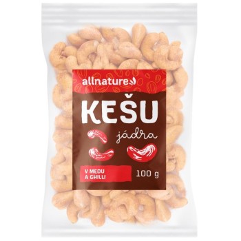 Allnature Kešu v medu a chilli 100g