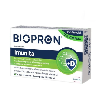 Biopron Imunita probiotika + vitamin D tob.30+10