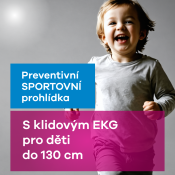 Preventivní sportovní prohlídka s klidovým EKG (pro děti do 130 cm)