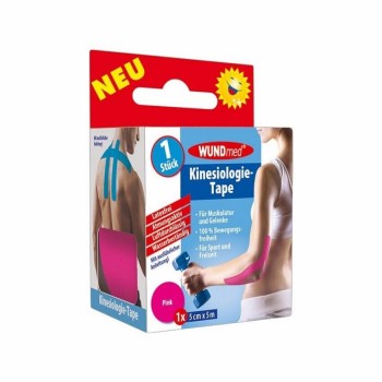 Kinezio.tejp.páska WUNDmed růžová 5cmx5m 1ks