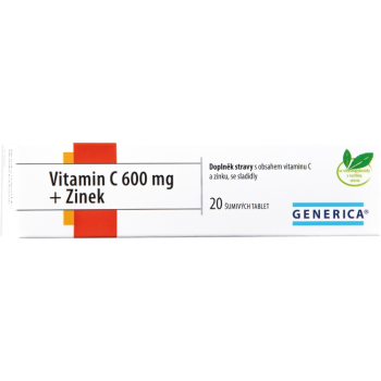 Vitamin C 600 mg + Zinek eff.tbl.20 Generica