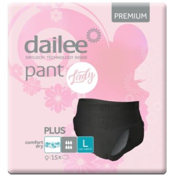 Dailee Pant Premium Lady Black PLUS inko.k. L 15ks